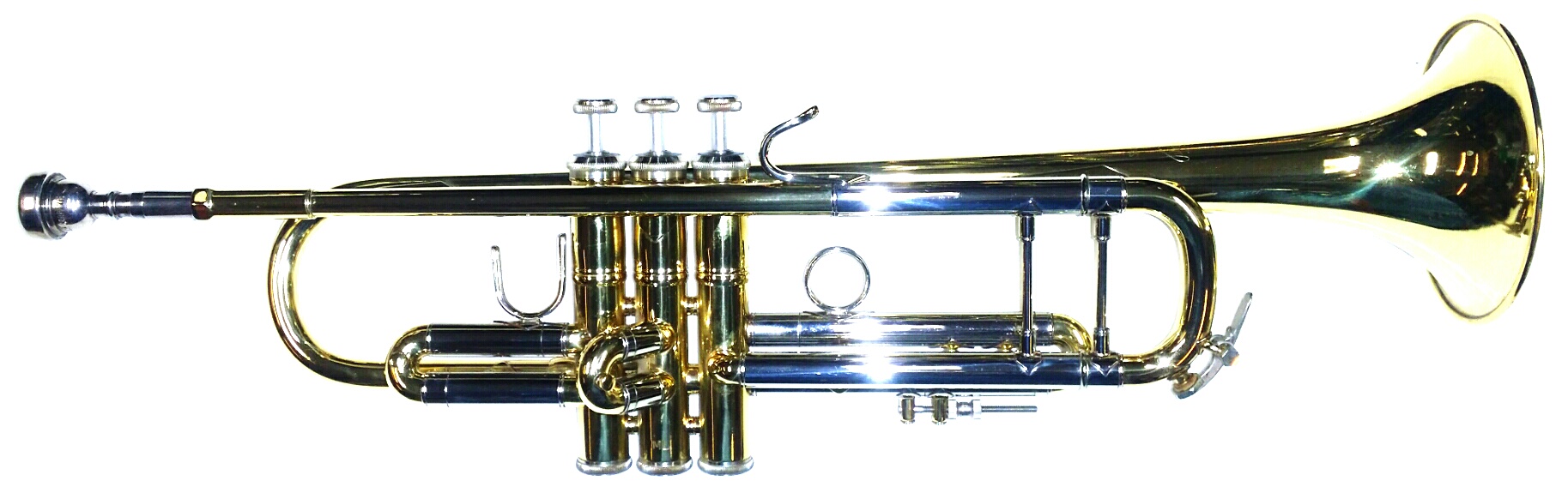 Bb-Trompete Jazz Trompete Messing Brass Blasinstrument Koffer Mundstück N7S7 
